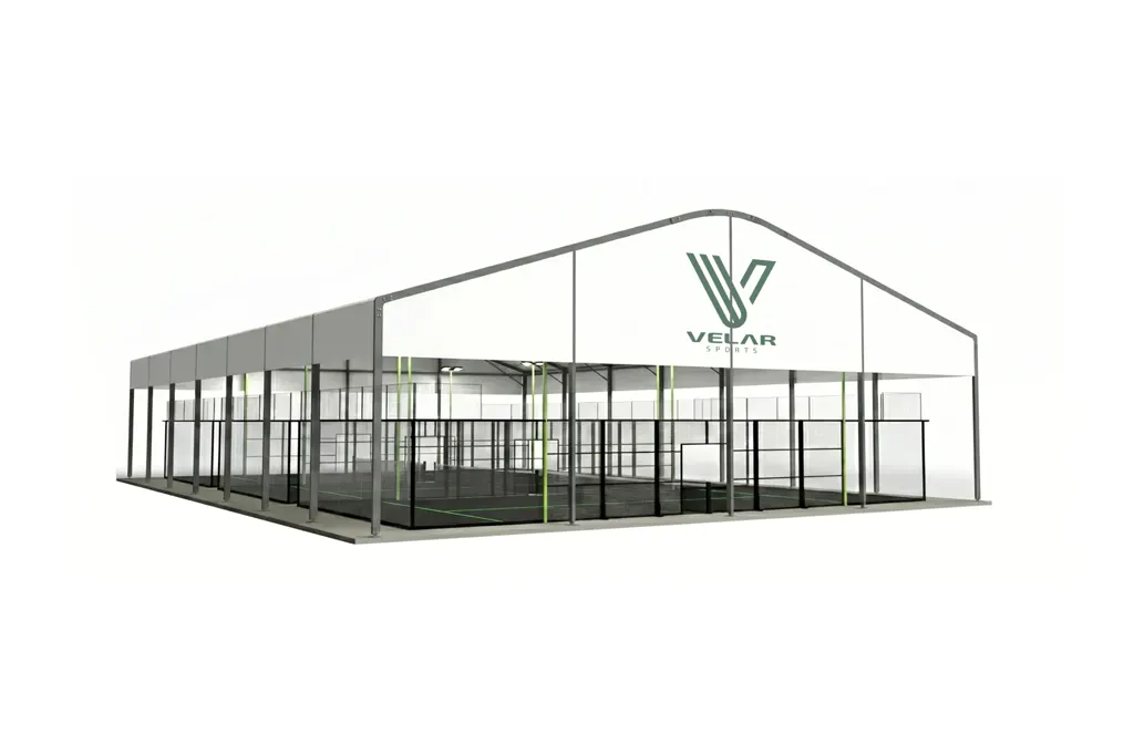Estrutura Arena Premier, cobertura premium para centros de padel